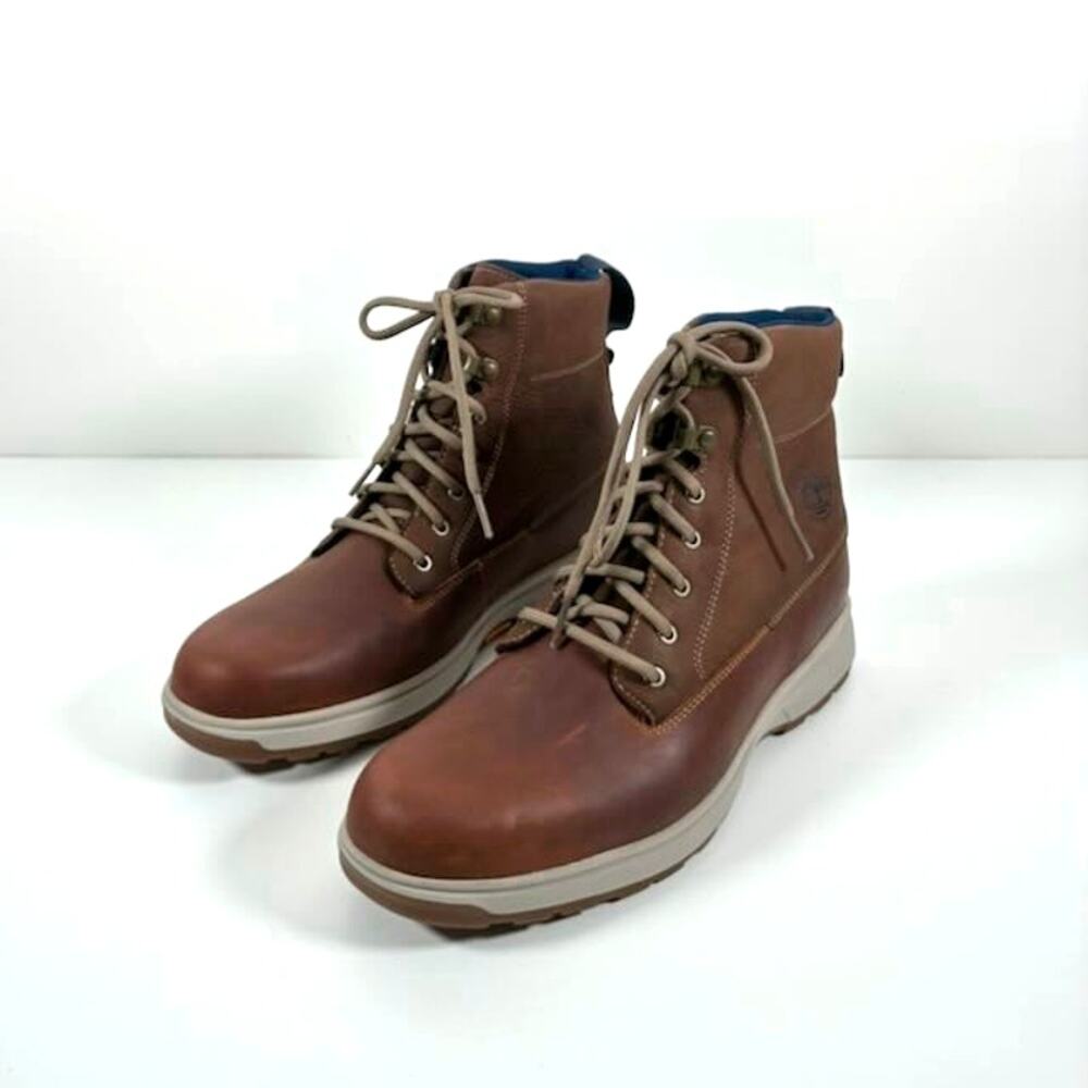 Timberland Men's Atwells Ave Brown Leather Lace-up Waterproof Boots - US10 EU44